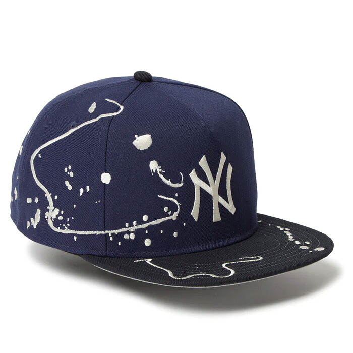 NEW ERA ニューエラ キャップ 5-Panel Square Visor Dripping ニューヨーク・ヤンキース ライトネイビー ネイビーバイザー 14668190