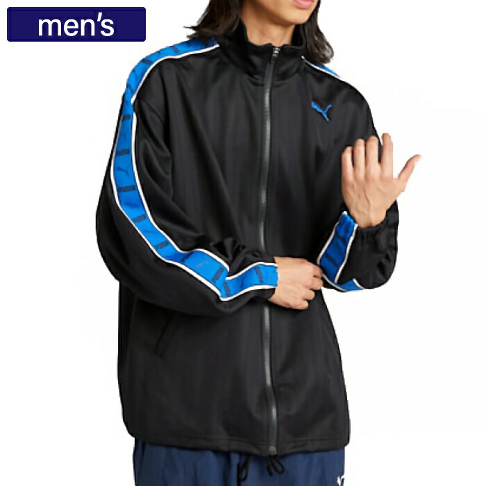 PUMA プーマ ジャージ トップス トラックジャケット メンズ トレーニング シャドウ ストライプ ニット ジャケット メンズ ゆったり 527754_51｜太陽スポーツ Trip店