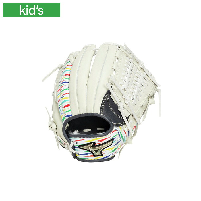 MIZUNO ミズノ 野球グローブ ジュニア軟式用 SELECT BASEBALL DREAM PACK グローバルエリート オールラウンド用 サイズL ホワイト/マルチカラー 1AJGY34510
