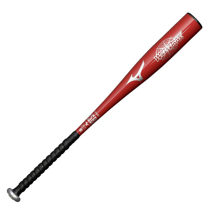 Mizuno ミズノ 野球 少年 軟式用バット ウィルドライブ レッド&times;ヒッティングナビ トップ 1CJMY19374｜太陽スポーツ Trip店