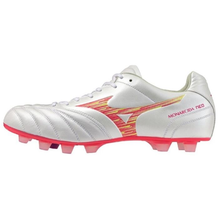 Mizuno ミズノ サッカースパイク モナルシーダ NEO III WIDE ELITE ユニセックス 3E相当 天然芝/土/人工芝用 スーパーホワイトパール×ピンク P1GA2621