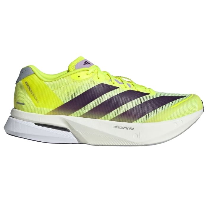 adidas アディダス ランニングシューズ ADIZERO BOSTON 13 M メンズ レギュラーフィット ソーラーイエロー/オーロラプラム/パウダープラム JP9251