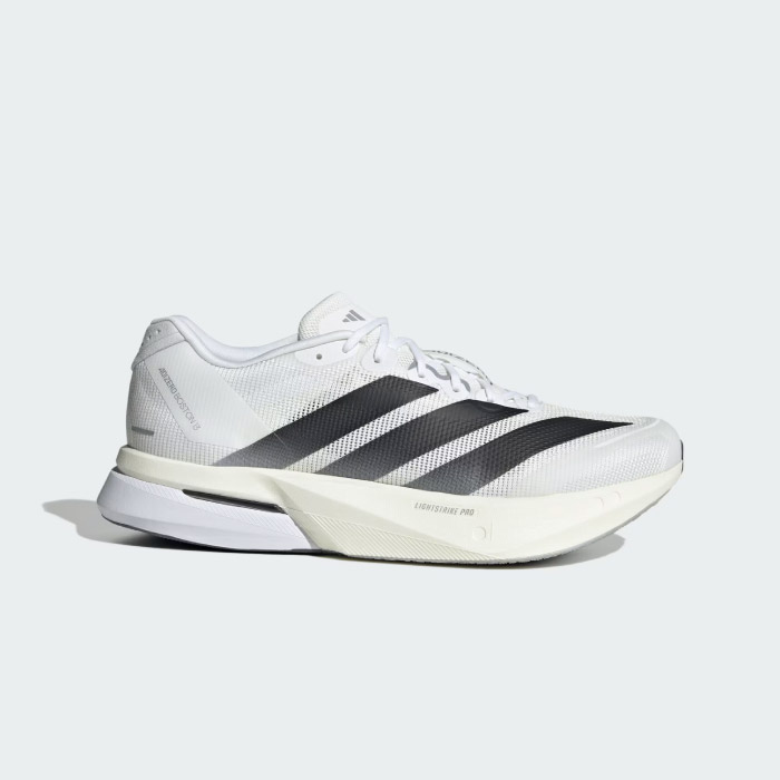 adidas アディダス ランニングシューズ メンズ アディゼロ ボストン 13 ホワイト 白 マラソン レース 駅伝 陸上 部活 トレーニング JS4939