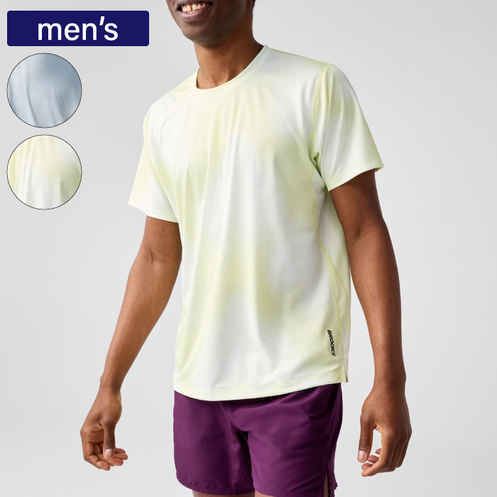 BROOKS ブルックス メンズ ランニングTシャツ Dash Short Sleeve Printed 半袖 ジョギング マラソン トレーニング BAM5870