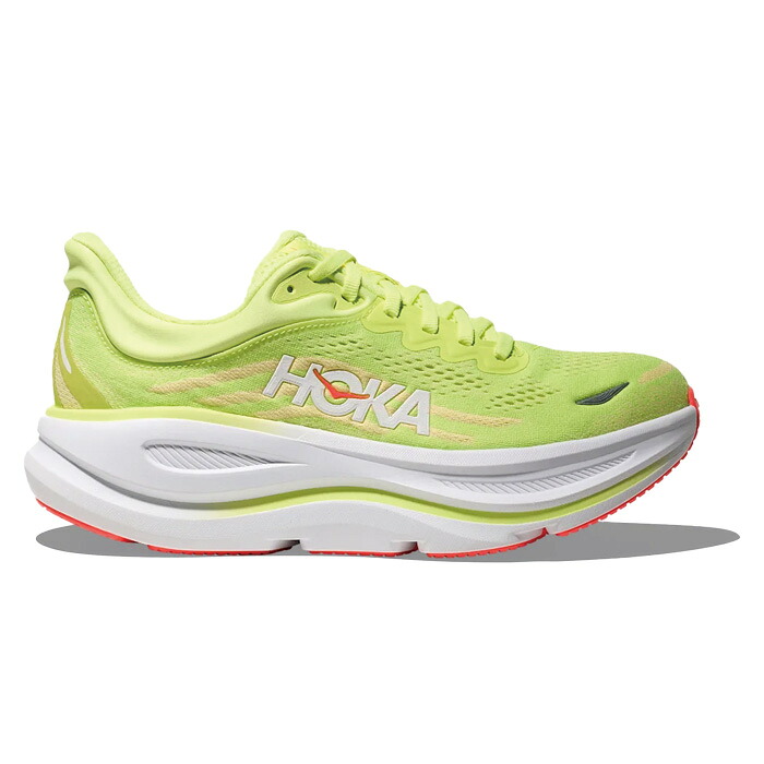 HOKA ホカ ランニングシューズ BONDI 9 レディース レギュラー ネオン ユズ/サンライト 1162012｜太陽スポーツ Trip店