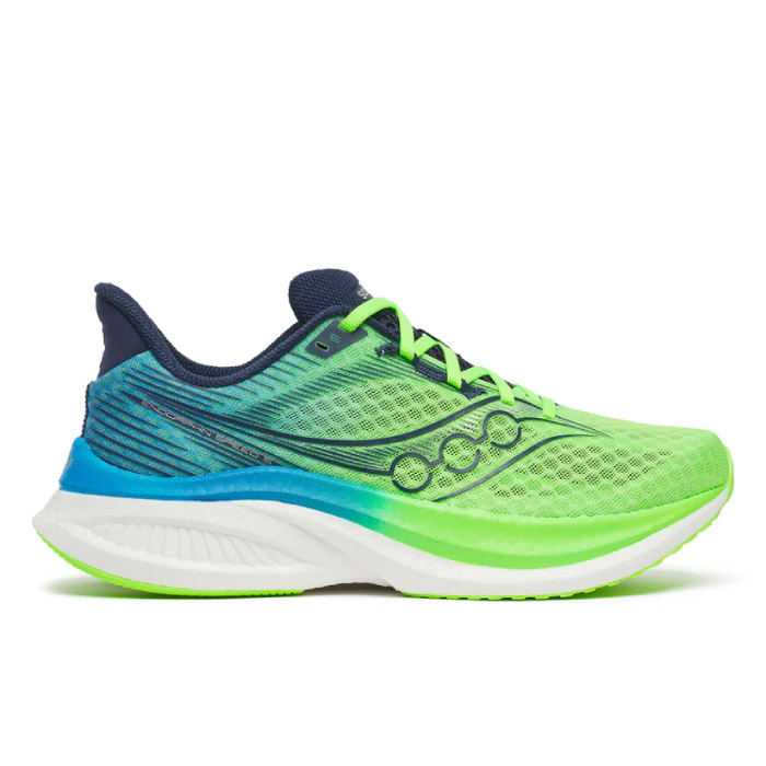 Saucony サッカニー ランニングシューズ メンズ エンドルフィンスピード 5 スライム／コバルト マラソン ジョギング レース トレーニング S21007-150｜太陽スポーツ Trip店