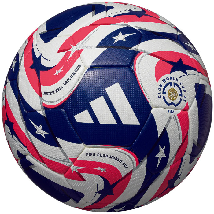 adidas アディダス サッカーボール FIFAクラブワールドカップ2025 レプリカ4号球 ムンディアル・デ・クルーベスFIFA 25 キッズ 白x青xピンク ADF410