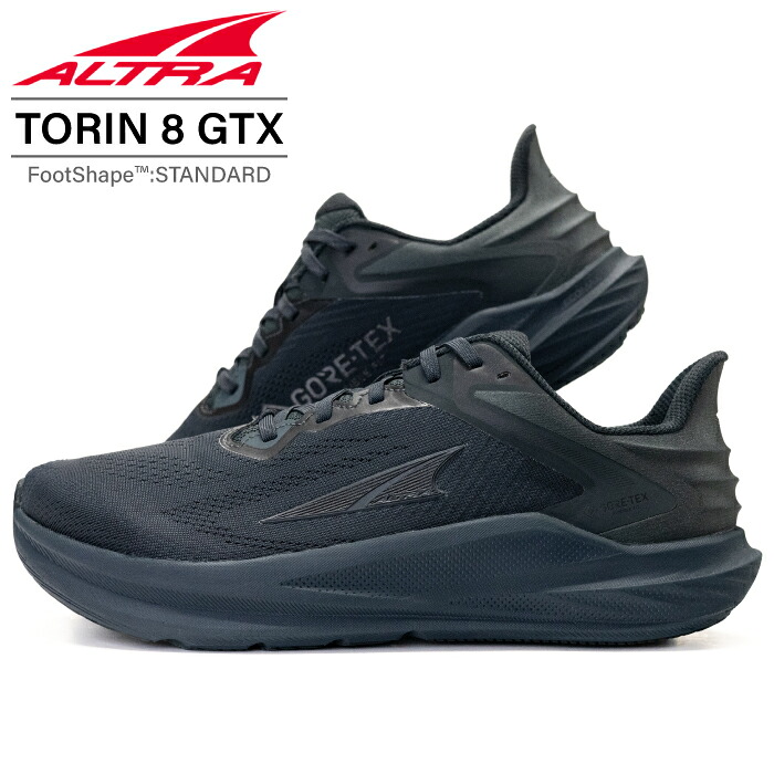 ALTRA アルトラ ロード 防水ランニングシューズ メンズ TORIN 8 GTX トーリン 8 ゴアテックス 黒 ブラック AL0A85QG|太陽スポーツ Trip店