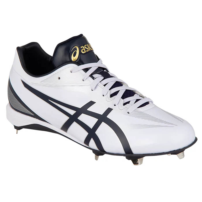 売店 asics アシックス GOLDSTAGE MA WHT ゴールドステージ 野球スパイク 2022年春夏 ワイド 金属固定式 ホワイト×ネイビー  1121A056-103 fucoa.cl