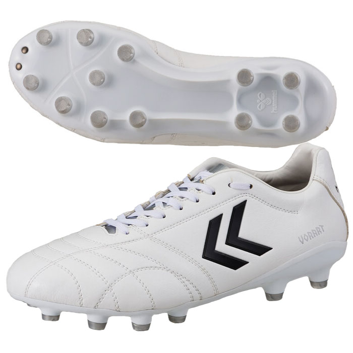 ヒュンメルヴォラートサッカーシューズ ホワイト レザー スパイク hummel ヒュンメル ヴォラート3 TEAM SUPERWIDE HAS1247SW