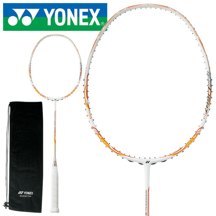Yonex ヨネックス ナノレイ450ライト ラケット バドミントンラケット ユニセックス 初級者 中級者向け ケース付き Yonex ガット別売り The North Face ガット張り上げ代無料 386ホワイト オレンジ Nr450lt 太陽スポーツ Rampjack Trip店