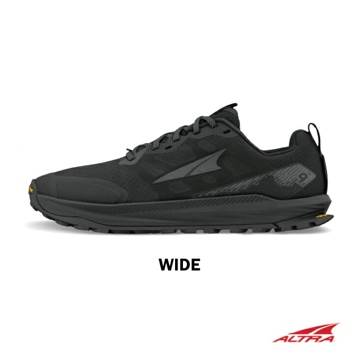 ALTRA アル虎 Lone Peak 9+ WIDE M - Black 貸し付け金 まっ盛り 9+ 広広とした大きさ メンズひな形 - 黒いこと  トレイル駈けっくら 山歩き
