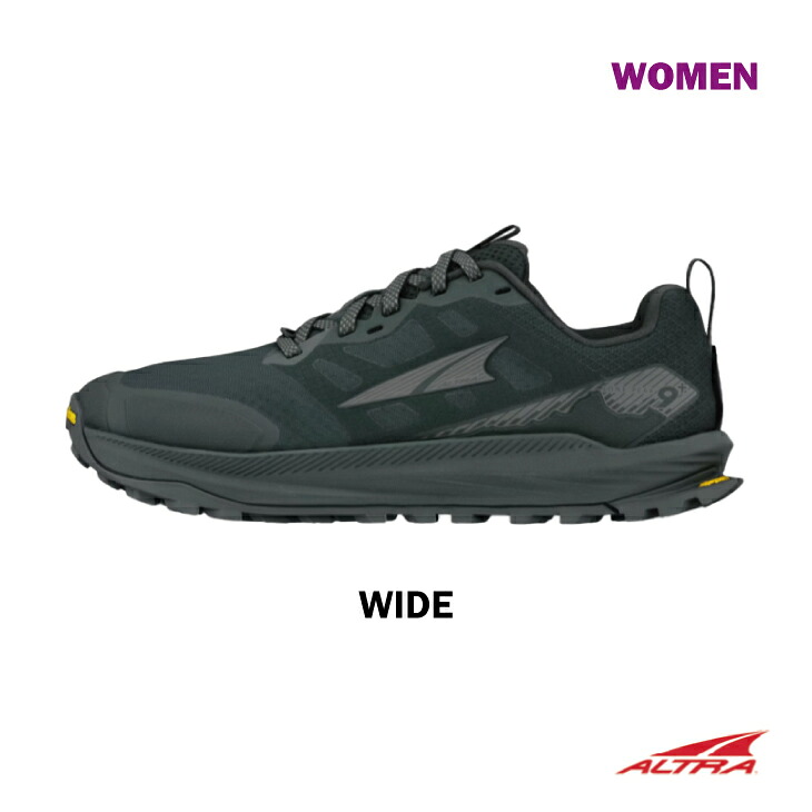 ALTRA アルトラ Lone Peak 9+ WIDE W - Black ローン ピーク 9+ ワイドサイズ ウィメンズモデル - ブラック トレイルランニング ハイキング｜太陽と山 野外道具店