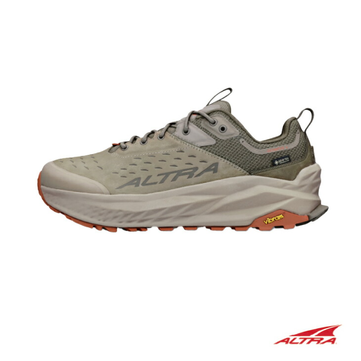 ALTRA アルトラ OLYMPUS 6 HIKE LOW GTX M - Brown/Taupe Mens オリンパス 6 ハイク ロウ Gore-Tex - ブラウン/トープ メンズモデル ハイキング ロングトレイル（スルーハイク） 防水仕様｜太陽と山 野外道具店