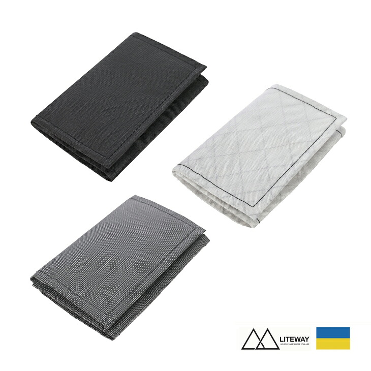LITEWAY ライトウェイ BASE WALLET ULTRA ベース ウォレット ウルトラ Black/White/Grey 財布 折り畳み式財布 三つ折り財布