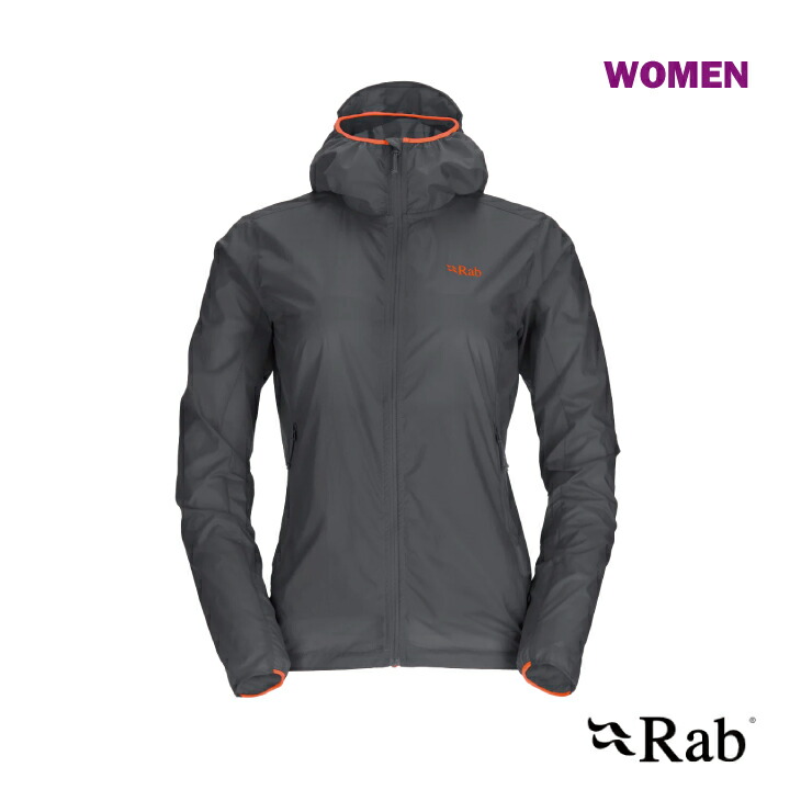 Rab ラブ Vital Hoody Wms - Graphene バイタル フーディ ウィメンズ - グラフェン フーディジャケット