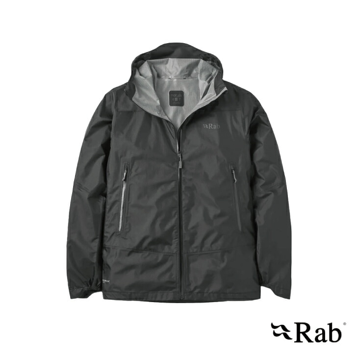 Rab ラブ Men's Phantom Mountain Waterproof Jacket Black ファントム マウンテン ウォータープルーフ ジャケット ブラック メンズモデル 防水ジャケット