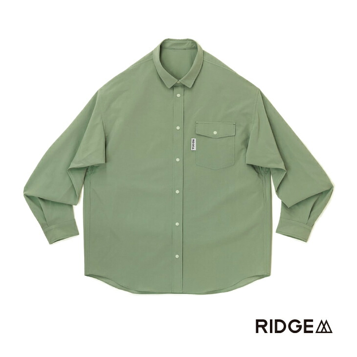 RIDGE MOUNTAIN GEAR リッジマウンテンギア Men's Basic Long Sleeve Shirt 2026 Sage Dust ベーシック ロングスリーブ シャツ 2026 セージダスト メンズモデル 長袖シャツ