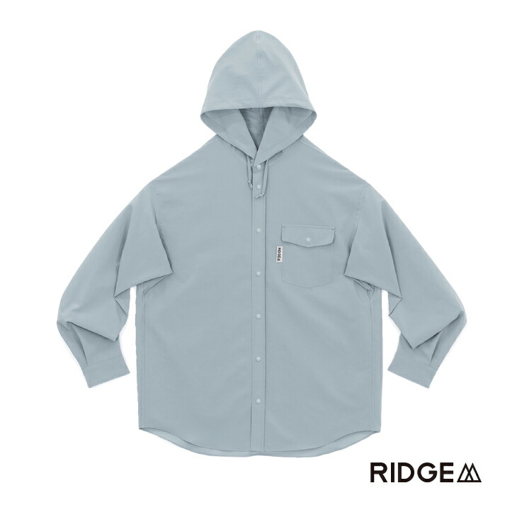 RIDGE MOUNTAIN GEAR リッジマウンテンギア Men's Hooded Long Sleeve Shirt 2026 Sky Haze フーデッド ロングスリーブ シャツ 2026 スカイヘイズ メンズモデル 長袖シャツ