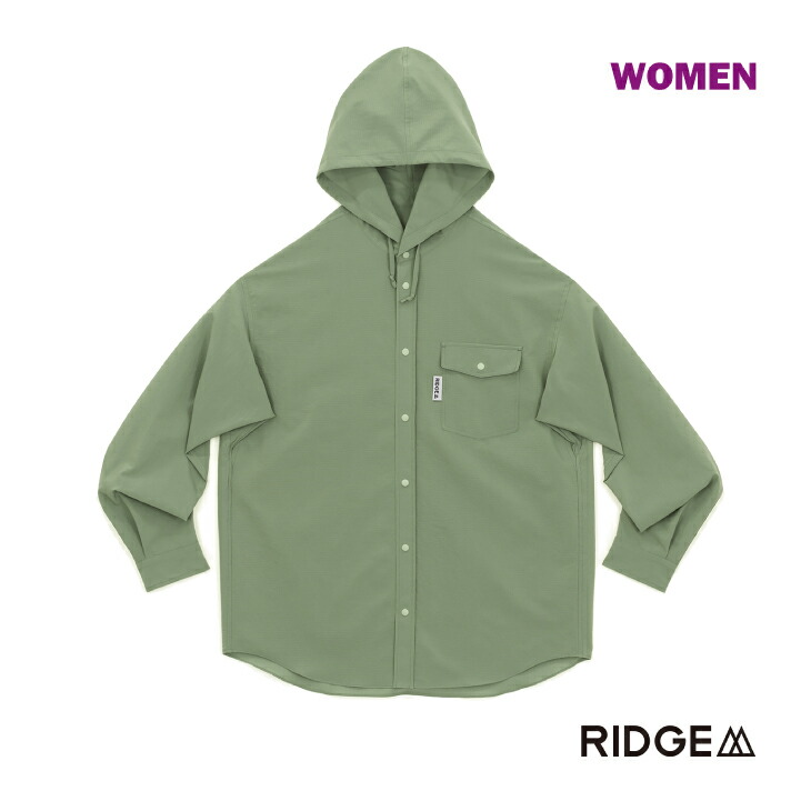 RIDGE MOUNTAIN GEAR リッジマウンテンギア Women\u0027s Hooded Long Sleeve Shirt 2026 Sage Dust フーデッド ロング衣袂 プルオーバー 2026 サルヴィア砂ぼこり ウィメンズモデル 長袖プルオーバー