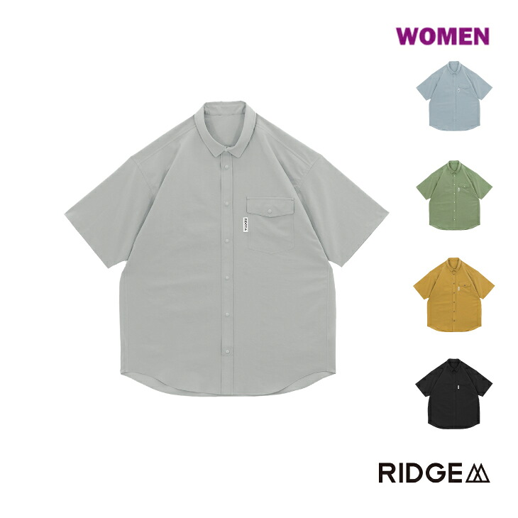 RIDGE MOUNTAIN GEAR リッジマウンテンギア Basic Short Sleeve Shirt ベーシック半袖シャツ ウィメンズモデル S/M/Lサイズ 2026｜太陽と山 野外道具店