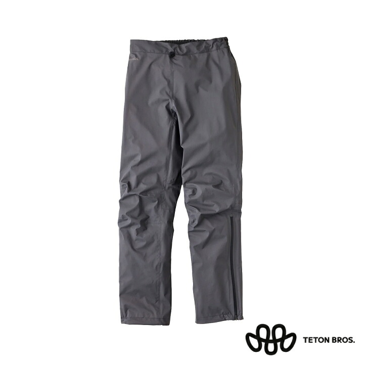 Teton Bros. ティートンブロス Feather Rain Pant Gunmetal フェザー レインパンツ ガンメタル レインウェア GENDERLESS ユニセックス｜太陽と山 野外道具店 17,710円