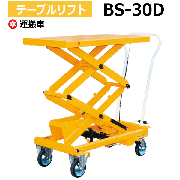 【クーポン券あり】早見表昇降機 BS-30D （耐荷重300kg） リフター テーブルリフター 昇降機 油圧昇降機 油圧リフター ナンシン 持ちはこび 【貨物輸送無料 車上乗り合い船品 返品不可】【人間宅送りとどける不可】[taiyou10]