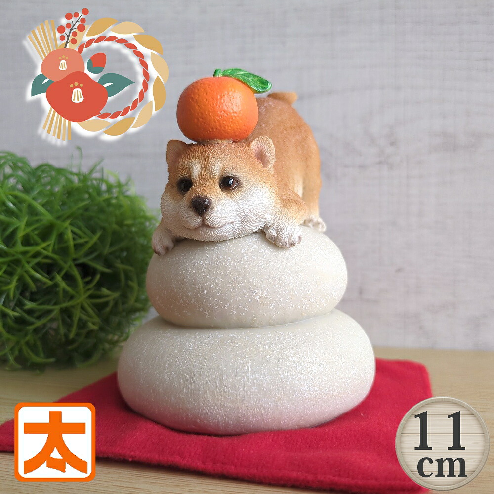 オーダー受取　お正月　達磨と犬柄パネル生地　鏡餅　柴犬　爆　シーズー　ポメ 67780_2.jpg