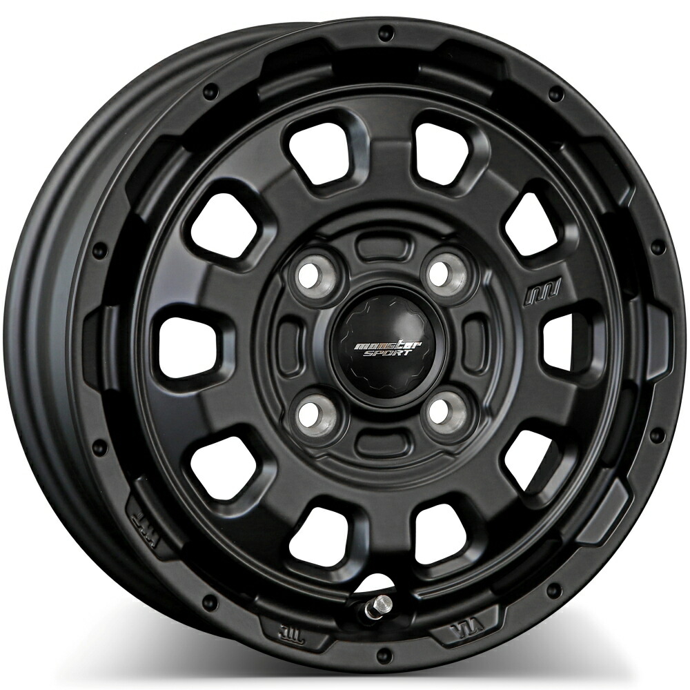 MONSTER SPORT GX10T アルミホイール 12inch×4.0B マットブラック 683100-3942MA 1本
