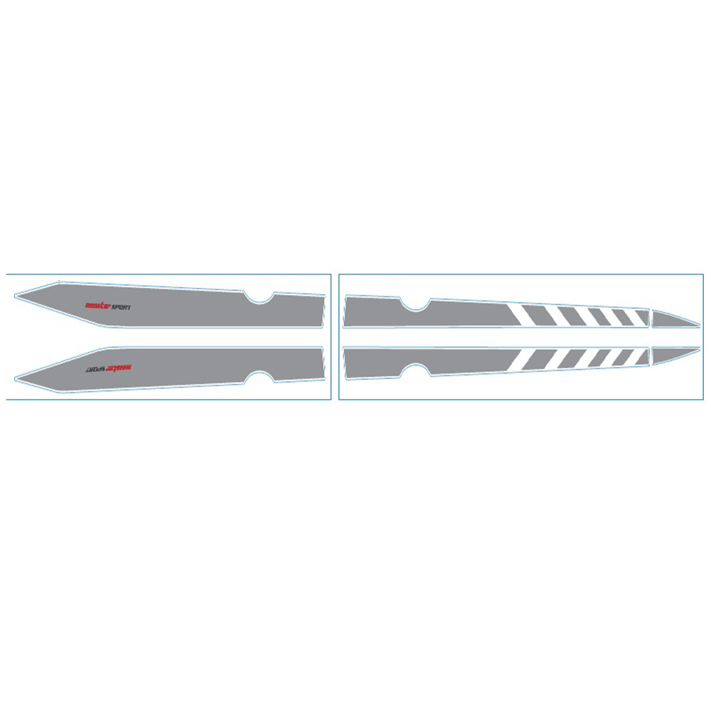 【受注生産品】【代引き不可】MONSTER SPORT ソリオ専用 サイドデカール(左右セット) グレー / 768510-4200M モンスタースポーツ