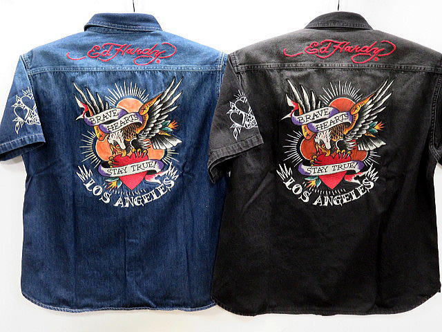 Ed Hardy　半袖デニムシャツ エド・ハーディー edhardy｜takafuku 1915 店