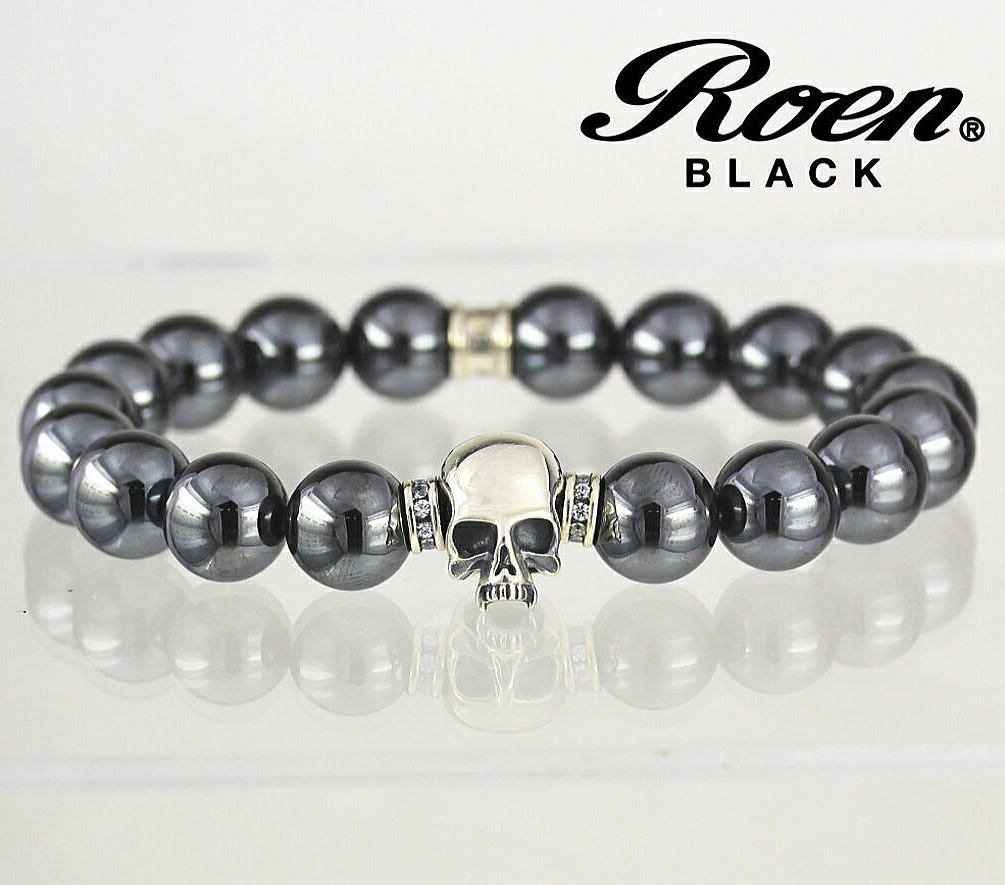 RoenBLACK ロエン　ヘマタイト スカル ブレスレット RO-202