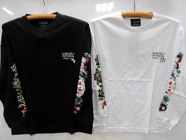 ￼ エドハーディー長袖Tシャツ タトゥー風のグラフィック □新品未使用 エドハーディー長袖Tシャツ タトゥー風の