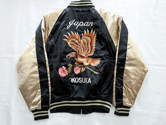 楽天市場】スカジャン 鷹に薔薇 日本製本格刺繍のスカジャン