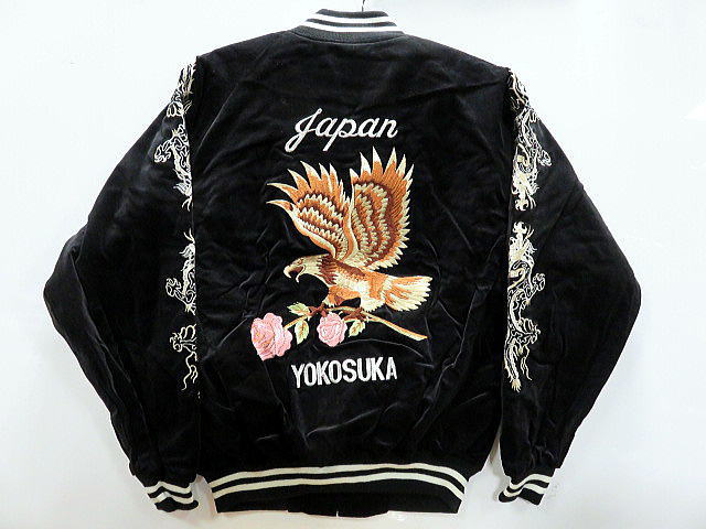 楽天市場】スカジャン 鷹に薔薇 日本製本格刺繍のスカジャン