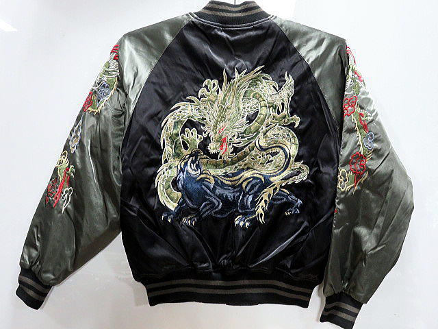 スカジャン 花龍 日本製本格刺繍のスカジャン : takafuku1915