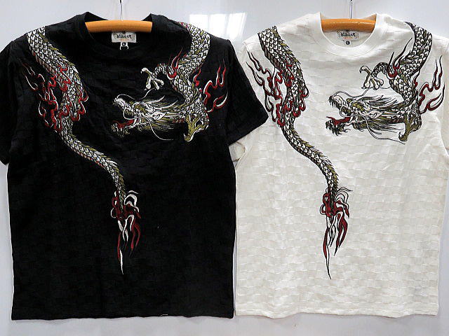 楽天市場】絡繰魂 巻龍刺繍 迷彩ジャガードVネック半袖Tシャツ