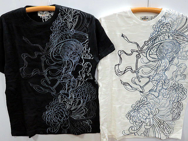 楽天市場】絡繰魂 巻龍刺繍 迷彩ジャガードVネック半袖Tシャツ