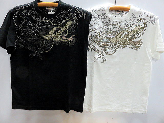 絡繰魂 　楊柳　半袖Tシャツ　龍刺繍　カラクリ魂