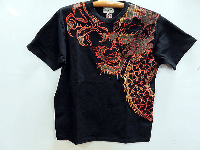 楽天市場】絡繰魂 楊柳 半袖Tシャツ 龍刺繍 カラクリ魂 : takafuku