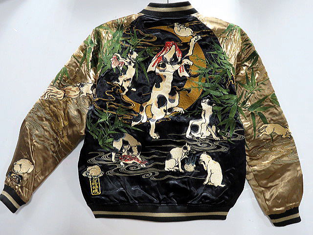 楽天市場】スカジャン 風神雷神 日本製本格刺繍のスカジャン 3Lサイズ