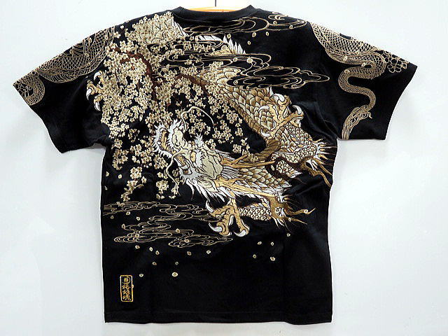 絡繰魂 　楊柳　半袖Tシャツ　龍刺繍　カラクリ魂 楽天市場】絡繰魂 楊柳 半袖Tシャツ 龍刺繍 カラクリ魂 : takafuku