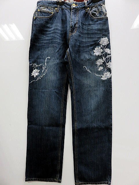 楽天市場】絡繰魂 デニムパンツ 和柄 桜吹雪刺繍 カラクリ魂