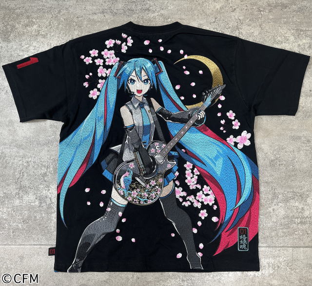 初音ミク×絡繰魂 【初音ミク】桜満開Tee 半袖Tシャツ|takafuku 1915 店