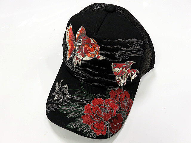 絡繰魂　和柄　メッシュキャップ　金魚　KARAKURI 　カラクリ魂