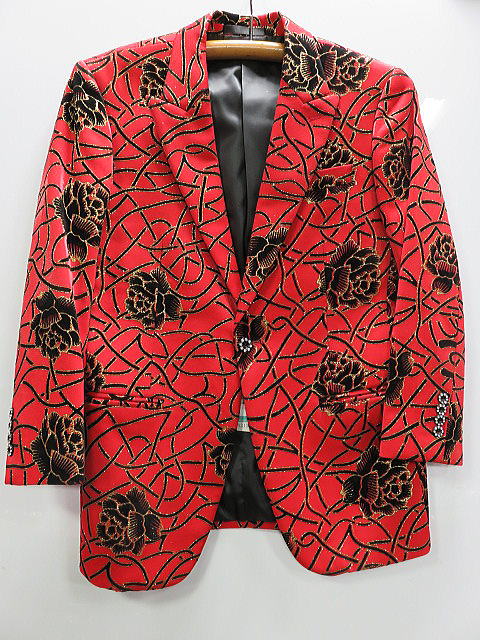 ステージ ジャケット　薔薇柄　スエード　カラオケ　舞台衣装 楽天市場】ステージ カラージャケット 薔薇柄 スエード カラオケ 舞台