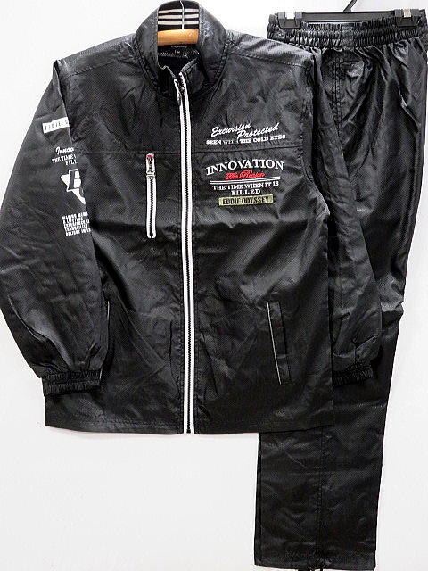 Eddie Odyssey　ナイロンパーカー上下セットアップ w325151-blk-1.jpg