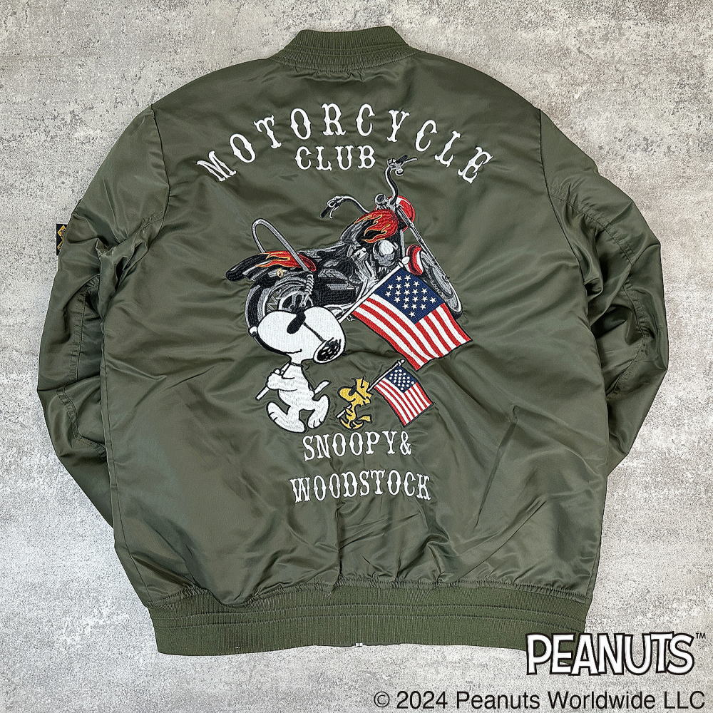 楽天市場】SNOOPY×Flagstaff MOTORCYCLE MA-1 スヌーピー×フラッグ