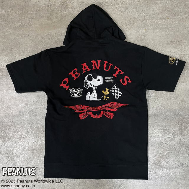 SNOOPY×Flag Staff ChekredFlag Foodie スヌーピー×フラッグスタッフ 半袖パーカー|takafuku 1915 店