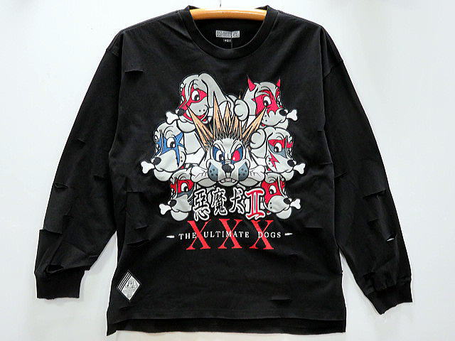 CRUTCH GALFY ガルフィー ダメージ加工 長袖Tシャツ【代引不可商品】